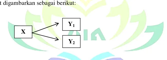 Gambar 3.1. Pengaruh Variabel X dengan Y1 dan Y2 