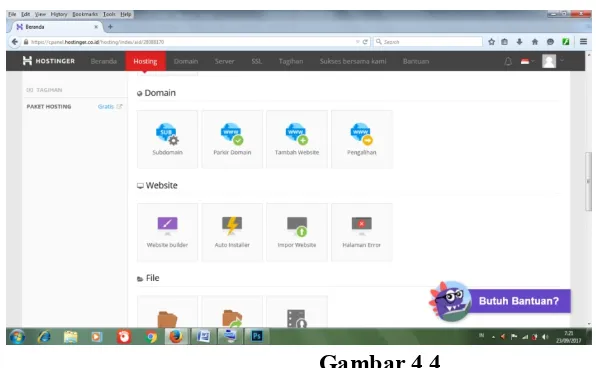 Gambar TampilanGambar 4.4 auto installer untuk meng-instal website