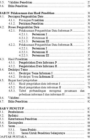 Tabel perbandingan 