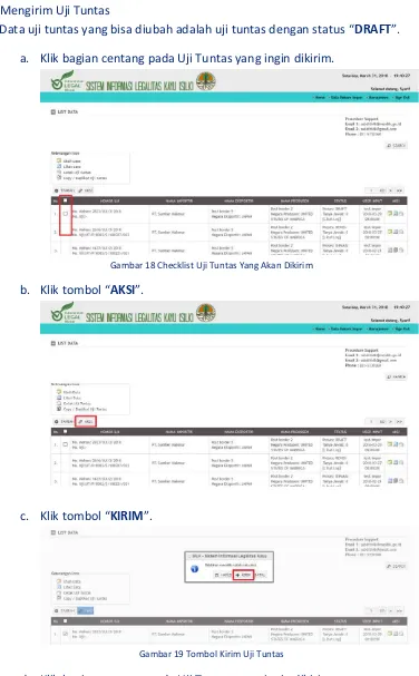 Gambar 18 Checklist Uji Tuntas Yang Akan Dikirim 