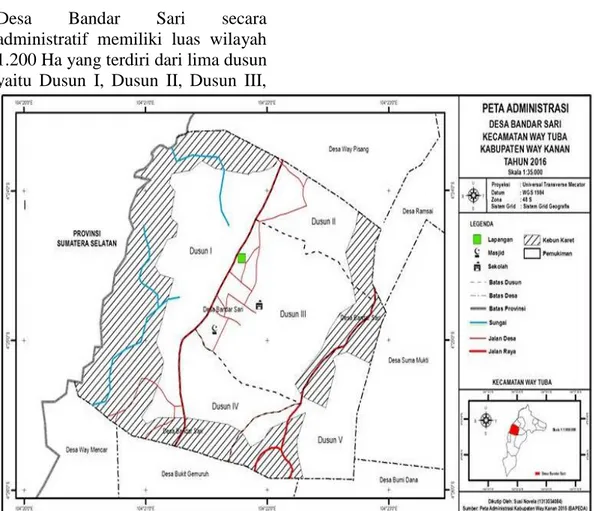 Gambar 1 Peta Administrasi Desa Bandar Sari 