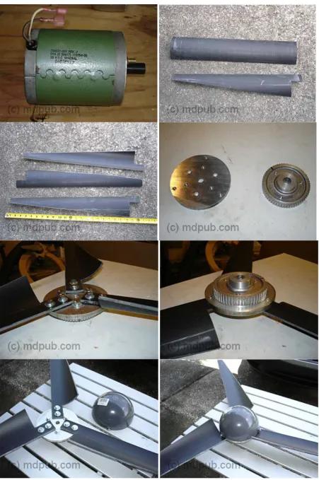 Gambar 13-2. Pembuatan komponen-komponen turbin angin 
