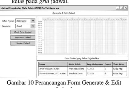 Gambar 10 Perancangan Form Generate & Edit 