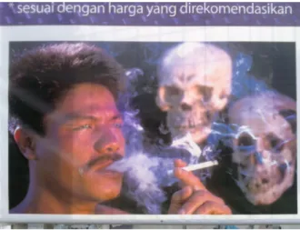 Gambar 2. Varian PHW Gambar orang  merokok dengan asap yang membentuk 