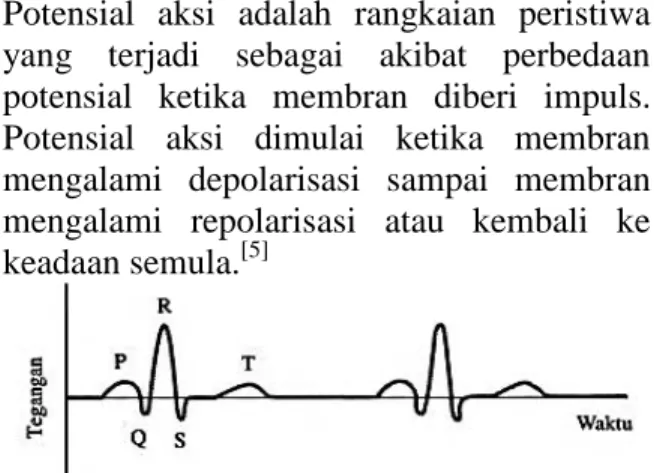 Gambar 6.  EKG  pada  umumnya,  diperlihatkan  dua detak jantung [2]