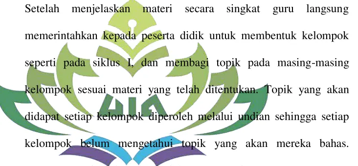 gambar tersebut.  Setelah itu  guru memperintahkan kepada setiap 