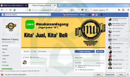 Gambar 4.1 Beranda Akun Makassar Dagang   