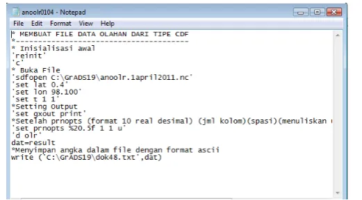 Gambar 3.6 Command Window Pada GrADS 