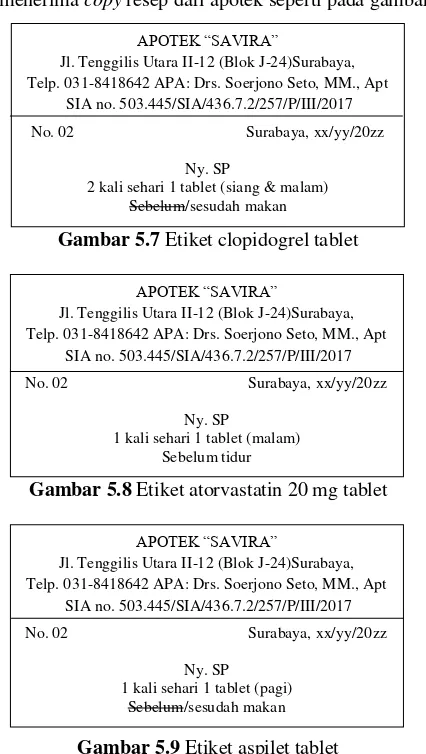 Gambar 5.9 Etiket aspilet tablet 