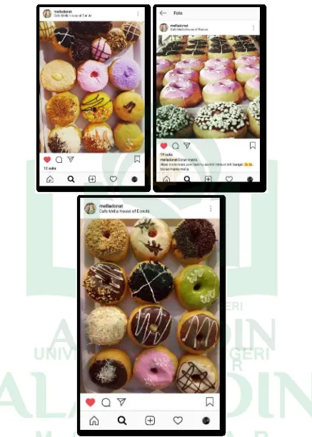 Gambar 8 : Café Mella House Of Donuts memanfaatka Media Sosial Instagram  untuk memberikan informasi kepada konsumennya