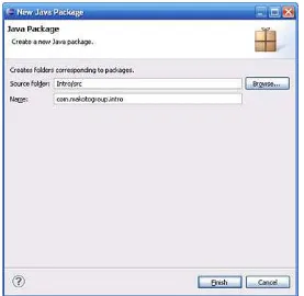 Figure 4. The Eclipse Java Package wizard