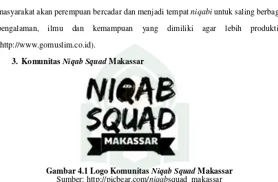 Gambar 4.1 Logo Komunitas Niqab Squad MakassarSumber: http://picbear.com/squad_makassar