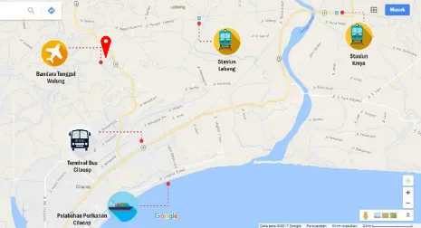 Gambar 3. Peta Persebaran Prasarana Transportasi Kabupaten Cilacap 
