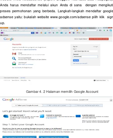 Gambar 4. 2 Halaman memilih Google Account 