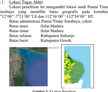 Gambar 3. 1 Lokasi Penelitian  (Sumber: Bappeko Surabaya dan Google Maps) 