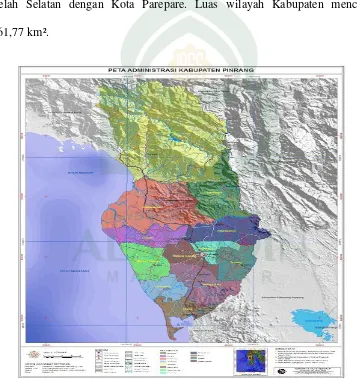 Gambar. 1. Peta Administrasi Kabupaten Pinrang 