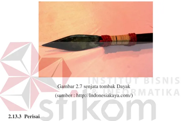 Gambar 2.7 senjata tombak Dayak  (sumber : http://Indonesiakaya.com/) 