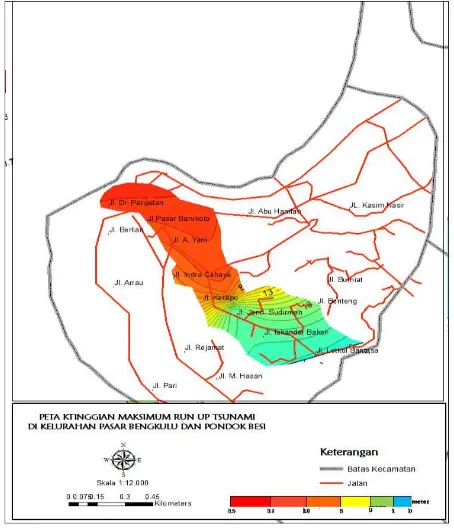 Gambar 6 menunjukan jalur evakuasi dari Jl. Dr. Panjaitan, Jl. Pasar Barukoto, Jl. A. Yani, dan Jl