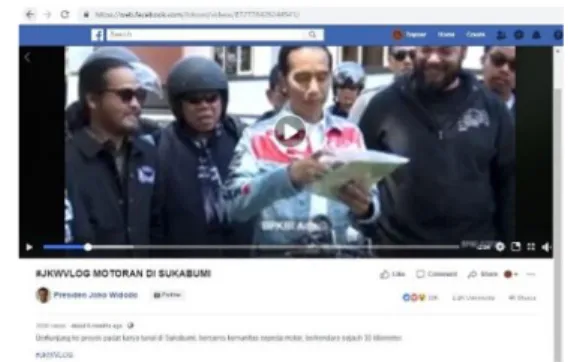 Gambar 1 Video Jokowi Motoran di Sukabumi 