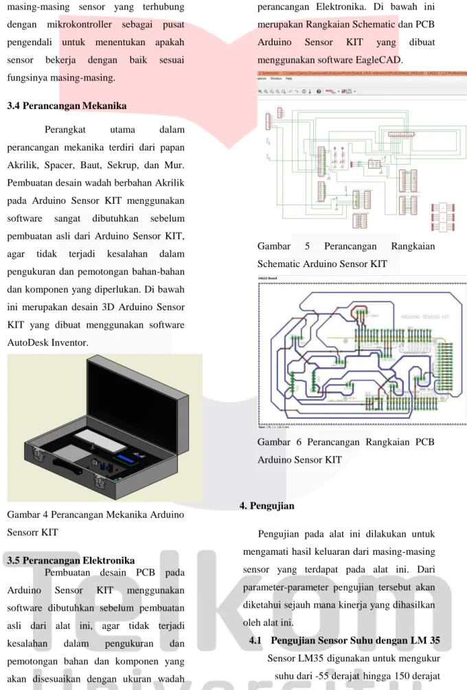 Gambar 4 Perancangan Mekanika Arduino  Sensorr KIT 