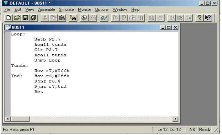 Gambar 2.7  . Software  8051 Editor, Assembler, Simulator