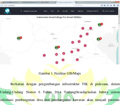 Gambar 1. Fasilitas GIS/Maps 