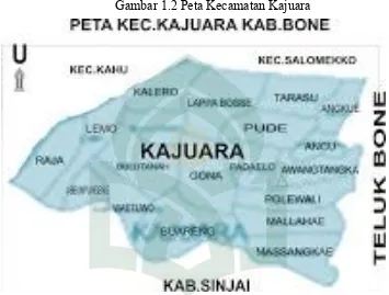 Gambar 1.2 Peta Kecamatan Kajuara 