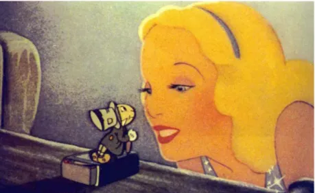 Gambar 2.2. Jiminy (kiri) dan Fairy (kanan) dalam Pinocchio (1940) 
