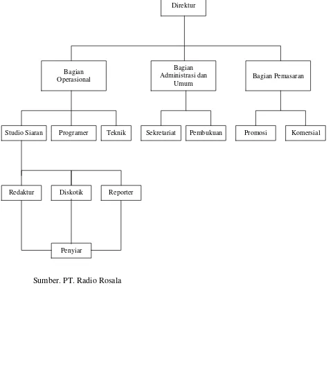 Gambar IV.1. Struktur Organisasi PT. Radio Rosala  