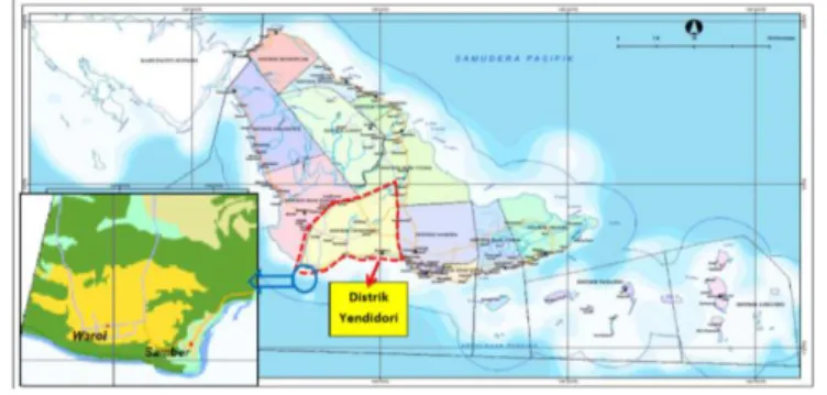 Gambar 1 Posisi Distrik Yendidori di Kab. Biak Numfor 
