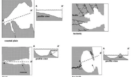 Gambar 2.5 Tipe Estuari Berdasarkan Geomorfologi (Ville-Levinson, 2010) 