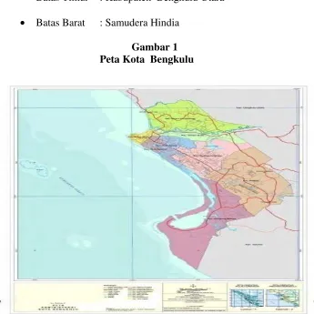 Gambar 1 Peta Kota  Bengkulu 