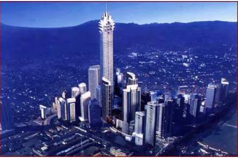 Gambar 2. Konsep Sudirman CBD dengan Setelah sempat terhenti selama tujuh tahun, kini proyek Signature Tower yang dirancang sebelum krisis, tahun 1997