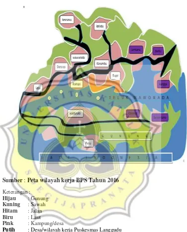 Gambar 3.2 Peta Kecamatan Langgudu.53 