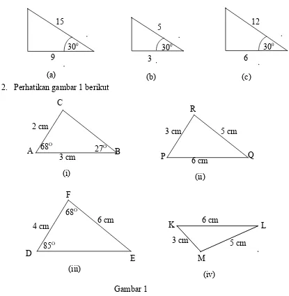 Gambar 1b. Tentukan besar < C dan < E  pada gambar (i)  dan (iii) !