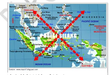 Gambar 3.2 : Peta Letak Geografis Indonesia 