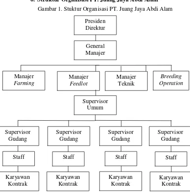 Gambar 1. Stuktur Organisasi PT. Juang Jaya Abdi Alam 