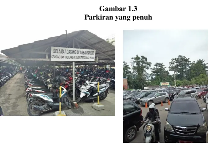 Gambar 1.3 Parkiran yang penuh 