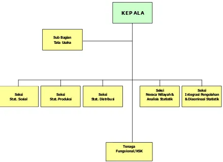Gambar 3.1 Struktur Organisasi BPS Kabupaten/Kota 