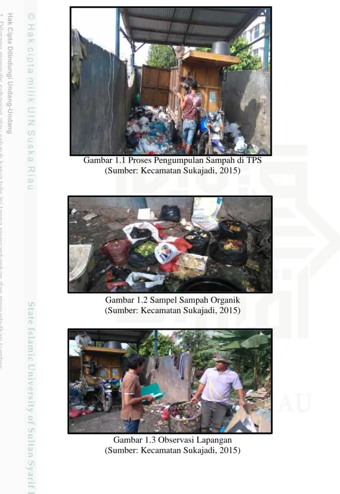 Gambar 1.1 Proses Pengumpulan Sampah di TPS (Sumber: Kecamatan Sukajadi, 2015)