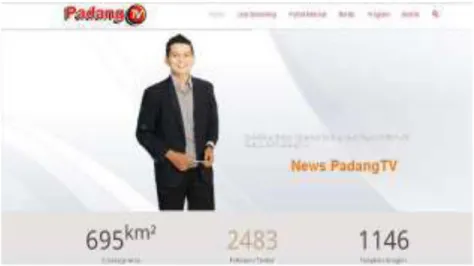 Gambar 4.3 Tampilan Home Website Padang TV 