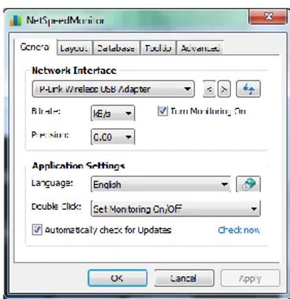 Gambar 1. Software NetSpeed Monitor 