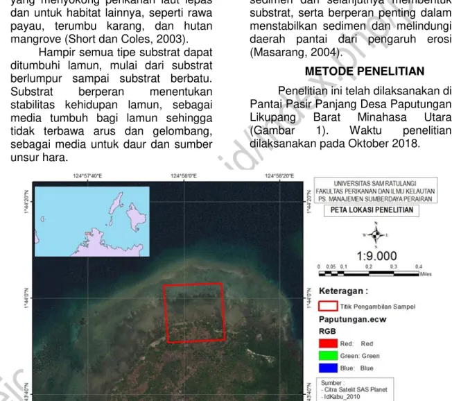 Gambar 1. Peta Lokasi Pantai Pasir Panjang  Pengambilan  sampel 