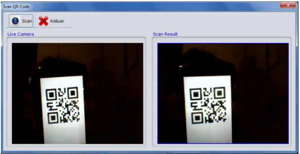 Gambar 12. Tata letak layar form scan QR-Code Data Pendaftaran 