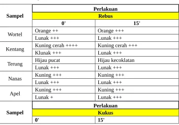 Tabel 4. Blancing