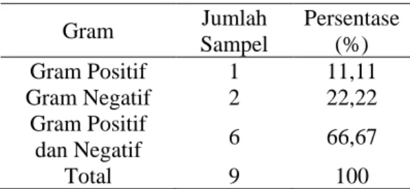 Tabel 3. Hasil Pewarnaan Gram pada Jagung  Bakar Tidak Dioleskan Bumbu Penyedap 