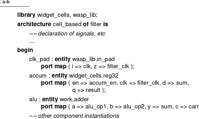 FIGURE 4-6library widget_cells, wasp_lib;