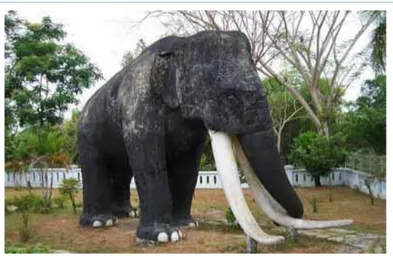 Gambar 3.6 Patung Gajah di Halaman Museum Trinil  Sumber: East Java (https://eastjava.com) 