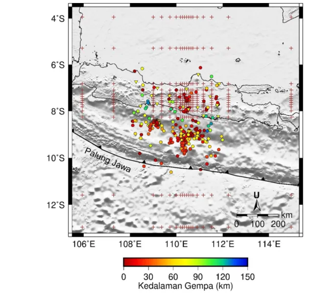 Diagram  tersebut  berasal  dari  kombinasi    data  gempa jaringan seismik DOMERAPI dan BMKG  (Ramdhan  et  al.,  2017a)