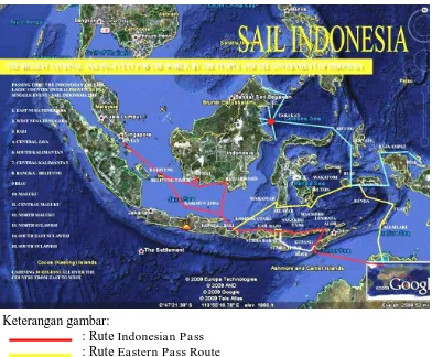 Gambar 2.1 Rute Pelayaran Sail Indonesia Sumber: SailToIndonesia, 2011 